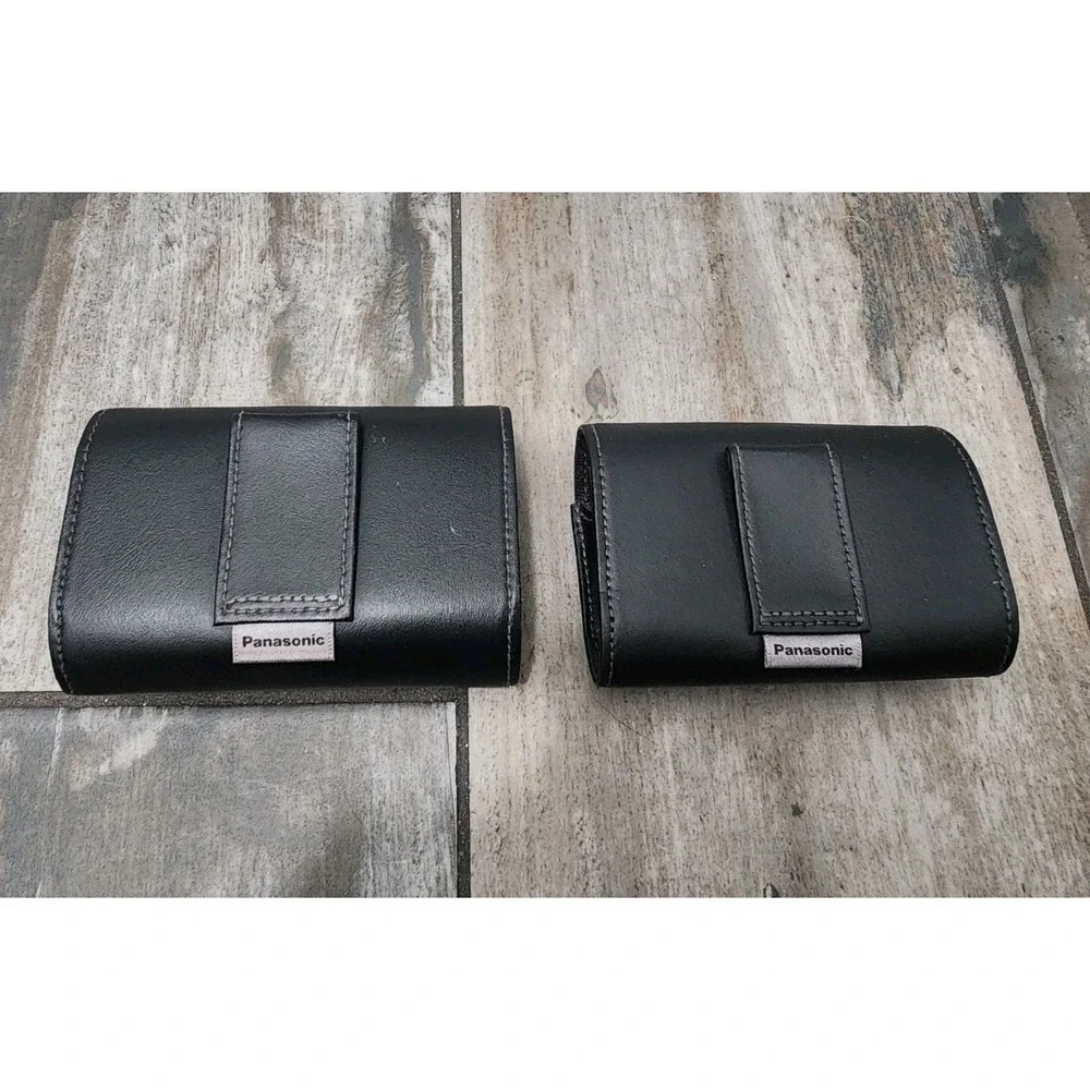 Lot of 2 Genuine Panasonic Black Carrying Storage Cases Pouches Travel Organizer